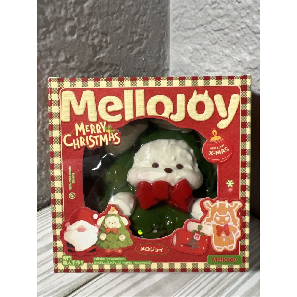 Mellojoy‎ Christmas Puppy Yukiko Squishy, Stress Relief, Calming Toy NIB Sealed